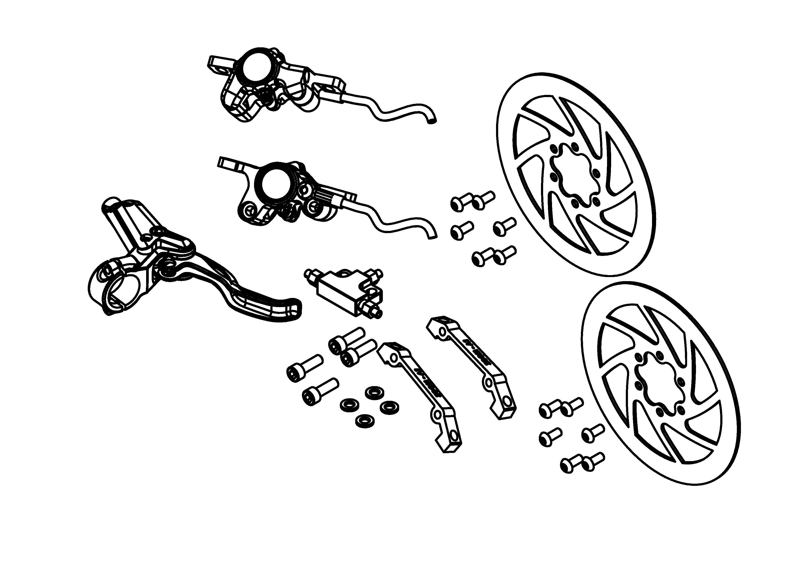 Front Disc Brake for Electric ATV Scooters
